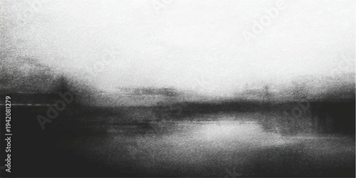 A dark grunge background featuring abstract black and white textures of smoke and mist swirling through a stormy night sky with clouds and moonlight