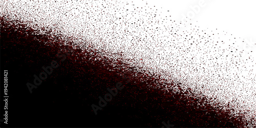 Abstract close up shot of a black and white plastic texture with dark space patterns and a bright explosion of light splash