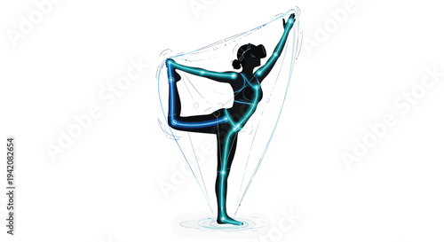 Vector illustration of a woman in a yoga pose