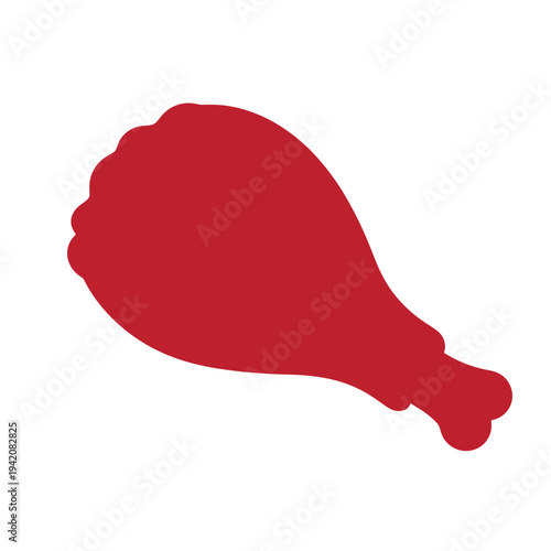 raw red chicken leg meat isolated on white background for food and recipe design