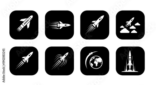 A missile arcs across the Earth's globe, illustrating a global trajectory.