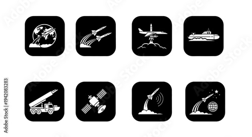 A submarine launches a missile from beneath the ocean surface.