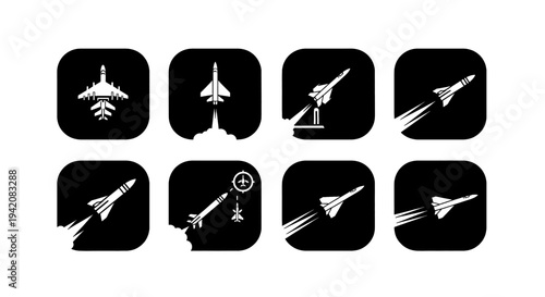 A powerful rocket takes off vertically with a burst of propulsion.