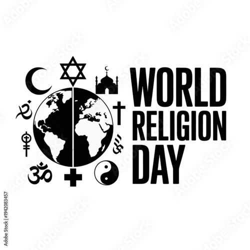 World Religion Day Symbols and Logos.