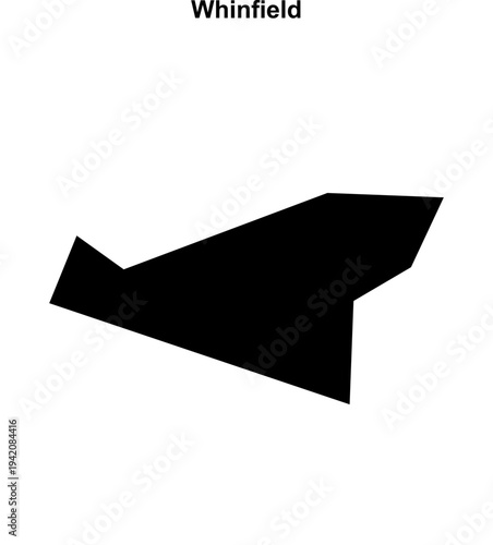 Whinfield (England) blank outline map