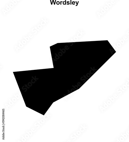 Wordsley (England) blank outline map