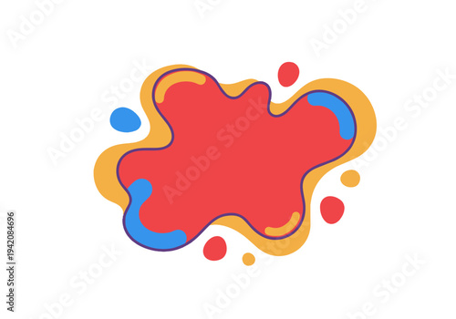 Abstract colorful splash design in playful style and bright colors  