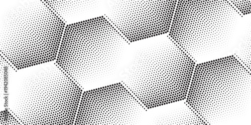 abstract halftone hexagon pattern design