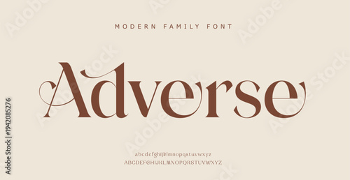 Modern Family Font Adverse Typography Design