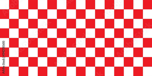 Red white tablecloth pattern lines. Gingham seamless pattern. Christmas backgroound. Strokes texture for textile shirt plaid, tablecloth, cloth, blanket, paper, makeup. Checkered print.