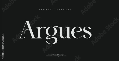 Typography design with the word Argues on black background