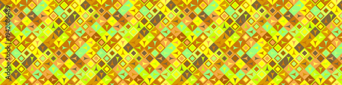 Seamless multicolored abstract diagonal mosaic pattern background - geometrical wide vector graphic design