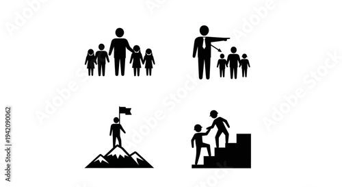 Visionary Leader Pack – Leadership Silhouette Icon Set