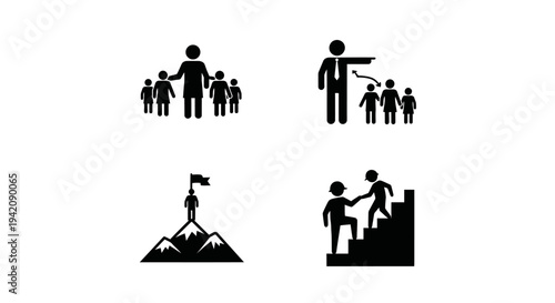 Visionary Leader Pack – Leadership Silhouette Icon Set