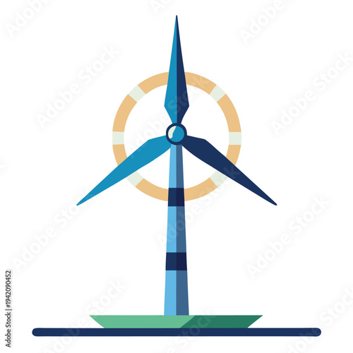 Sustainable Wind Turbine Generating Clean Renewable Energy for Environmental Power Solutions