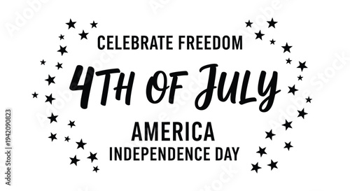 4th of July Independence Day Celebration Vector Graphic
