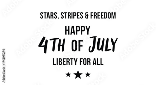 4th of July patriotic greeting card vector