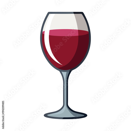 Elegant glass filled with rich red wine ready for a toast or celebration