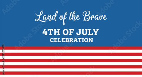 4th of July patriotic banner template vector