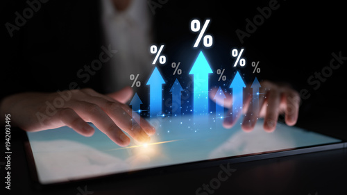 Foto Rising interest rate reflects economic growth