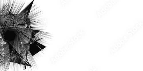 Vector graphic design element with geometric shapes and lines abstract art