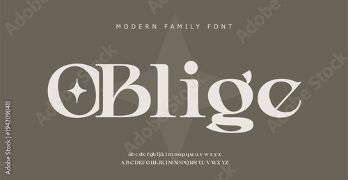 Modern Family Font Oblige Typography Design