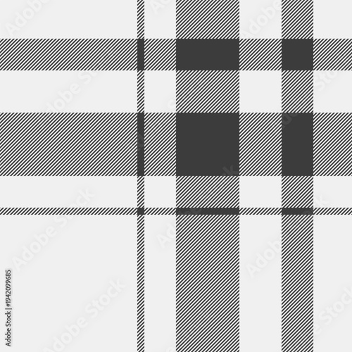 Repetition vector fabric tartan, napkin pattern texture seamless. Britain check plaid textile background in white and grey colors.