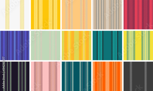 Striped bundle featuring classic USA buffalo check patterns. Ideal for casual apparel, scarves, blankets, stationery, and printable digital papers.