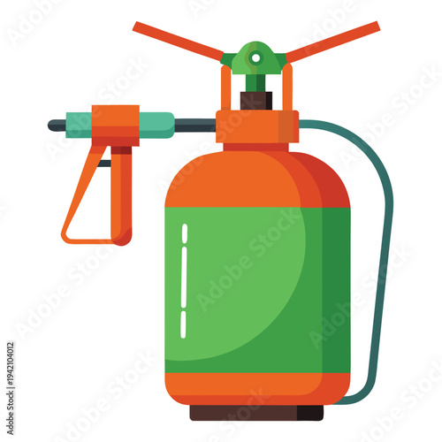 Essential orange and green fire extinguisher graphic for workplace safety and protection
