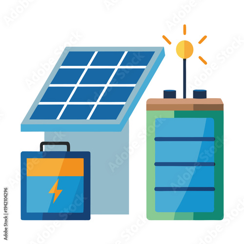 Efficient Solar Panel System with Battery Storage and Portable Power Bank for Sustainable Energy Solutions