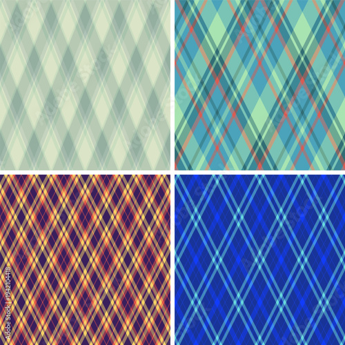 Decorative argyle bundle built for womens outerwear. Suitable for jackets, over-shirts, and layering garments. Seamles diamonds repeats avoid breaks.