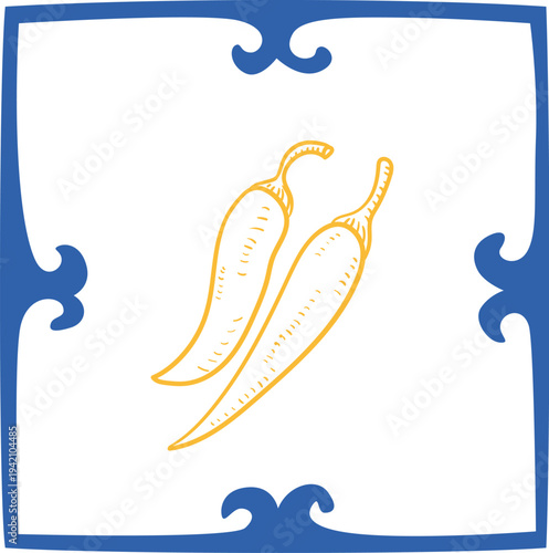 Chili Pepper Duo Inline Engrave