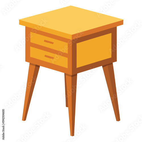 Stylish wooden bedside table with two drawers perfect for modern bedroom furniture design