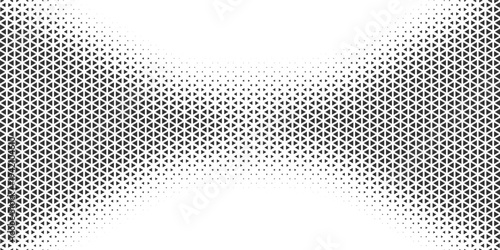 Black Triangle Geometric Halftone Wave Vector Background for Technology Branding, Modern Website Hero Sections, Digital Marketing Visuals, Corporate Presentation Slides 
