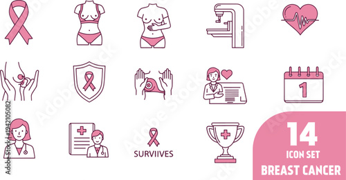 Stylized Pink Ribbon for Breast Cancer Awareness Month