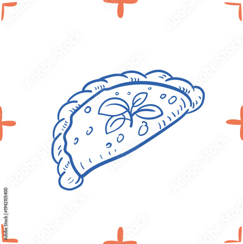 Empanada Hand Drawn Doodle