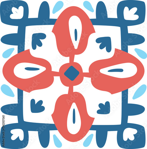 Tile Ornament Motif Folk