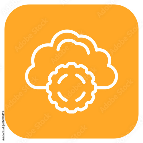Vector Design Cloud Settings Icon Style