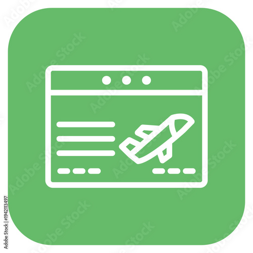 Vector Design Flight Booking Icon Style