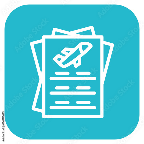 Vector Design Flight Documents Icon Style