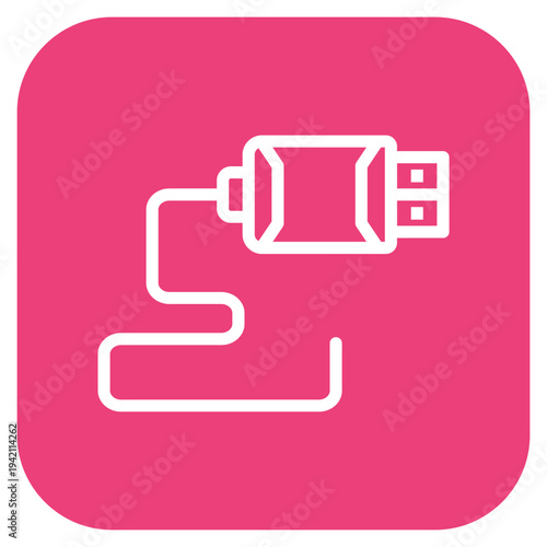 Vector Design USB Cable Icon Style
