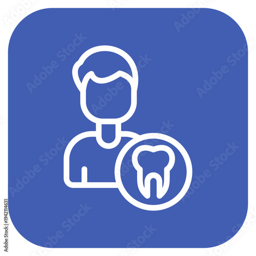 Male Dentist Icon Style