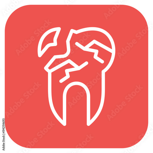 Broken Tooth Icon Style