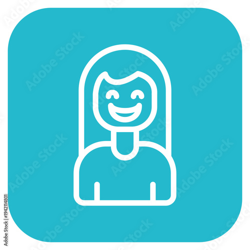 Smiling Women Icon Style