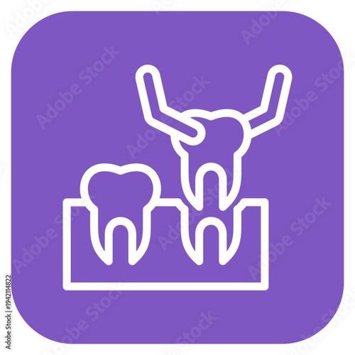 Tooth Extraction Icon Style