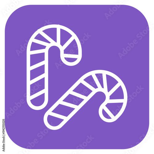 Candy Cane Icon Style
