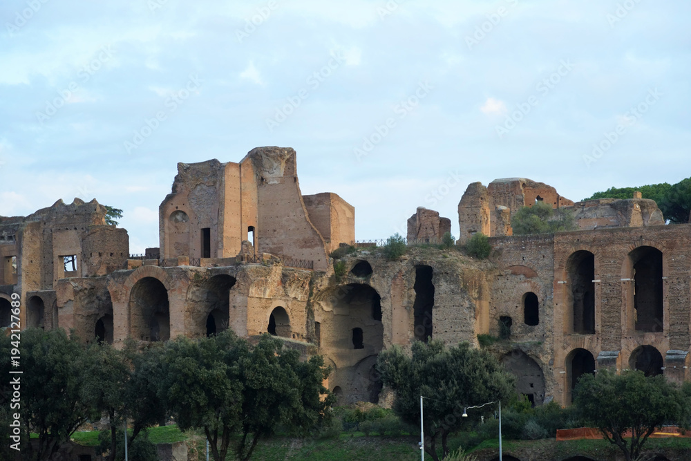 Obraz premium View of the Palatine Hill in Rome, Italy.
