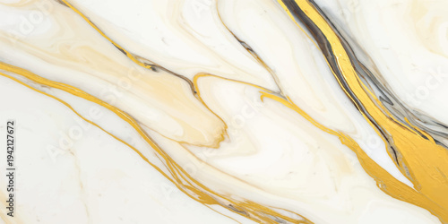 Abstract background texture of yellow and white silk fabric with a golden cream pattern resembles fresh sweet yogurt or a macro closeup of a golden dessert
