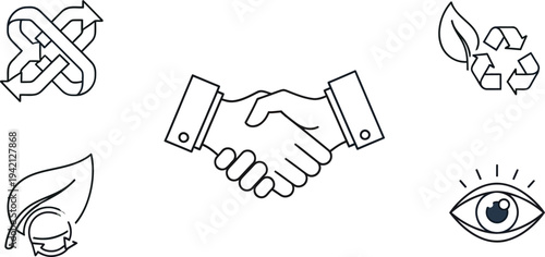 Business partnership and eco friendly collaboration