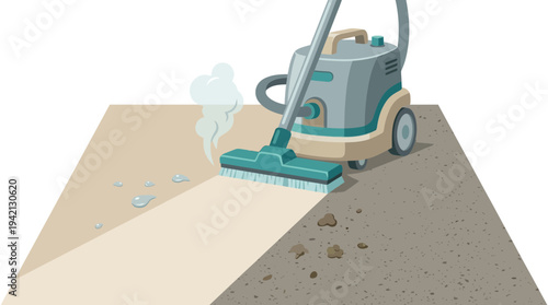 Indoor Vacuum Cleaner Cleaning Carpet and Floor